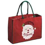 Santa Holiday Sparkle Tote