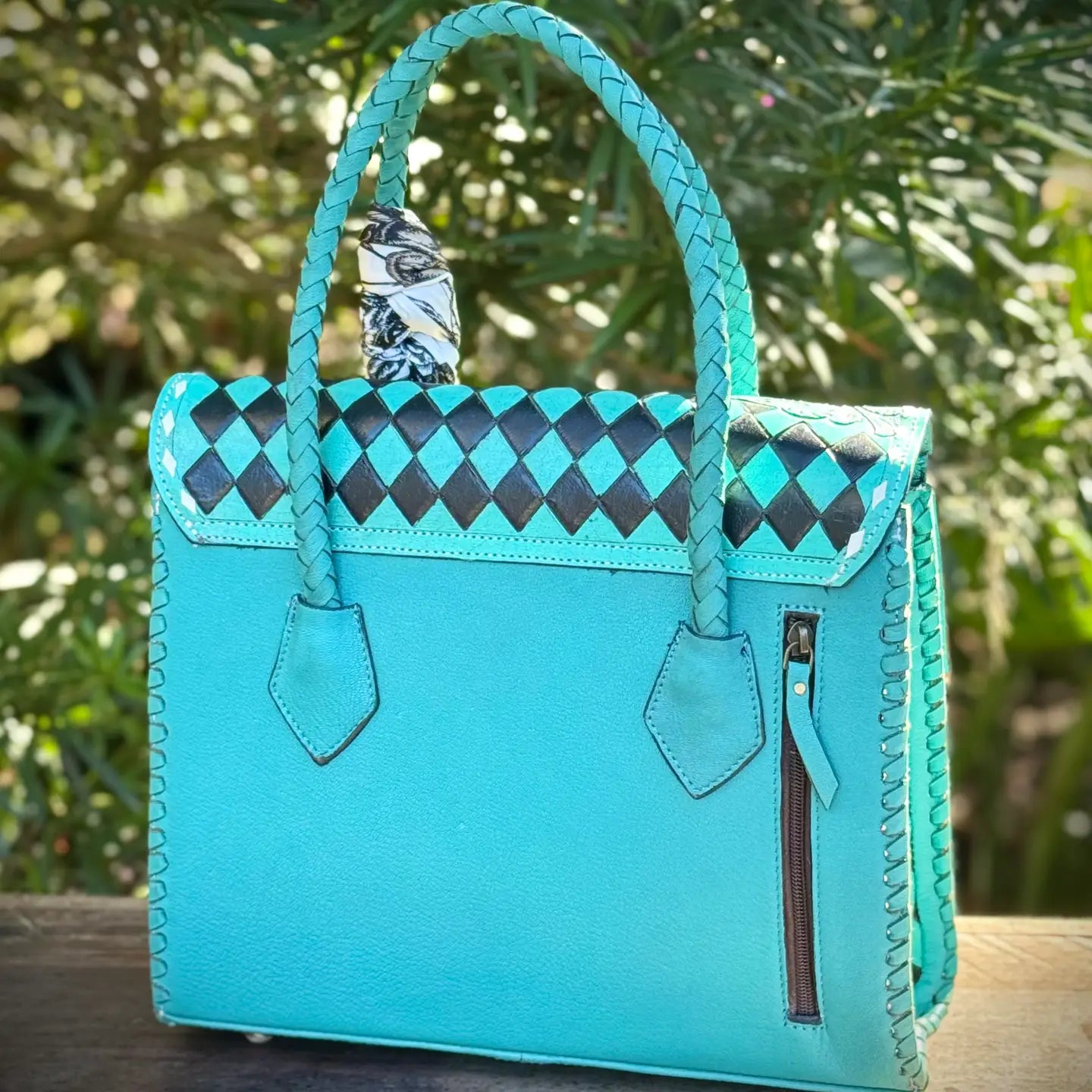 Boujee Checkered Satchel