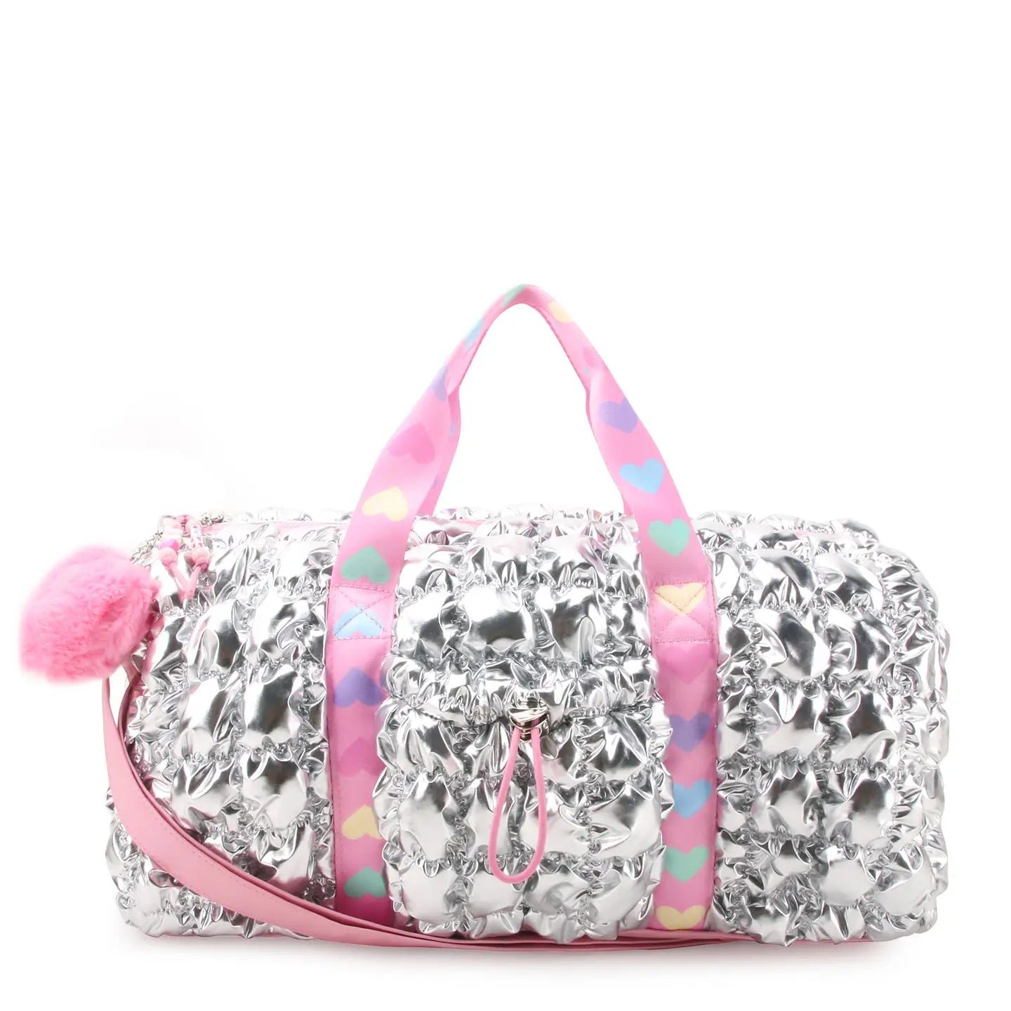 Silver Scrunchies Quilted Duffel Bag
