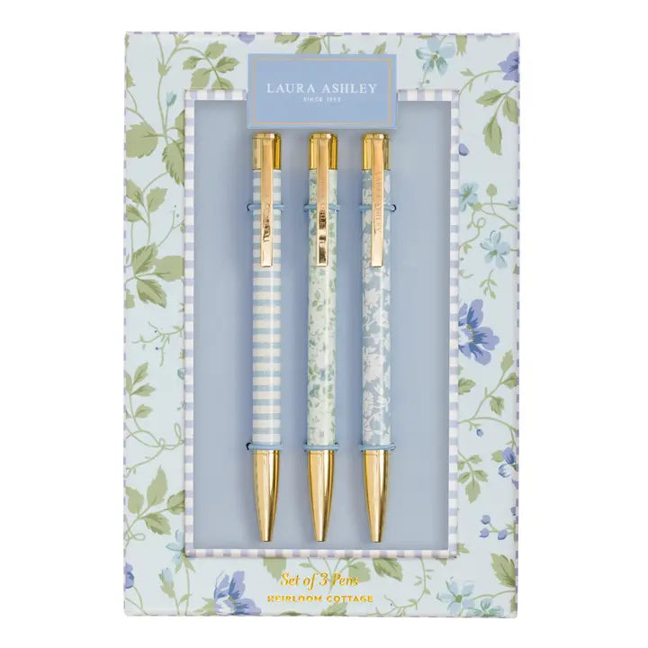 Laura Ashley Heirloom Cottage Pen Set of 3