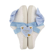 Blue Bow Slippers
