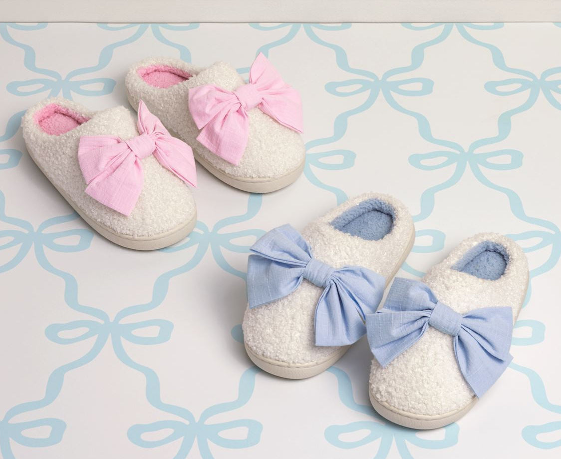 Pink Bow Slippers