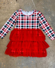 Merry Plaid Tulle Dress