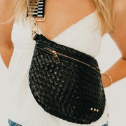 Westlyn Black Woven Bum Bag