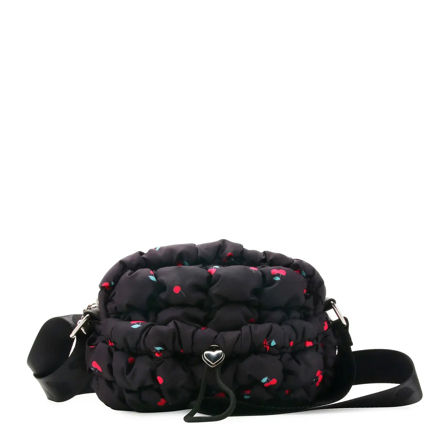 Cherries Quilted Drawstring Crossbody