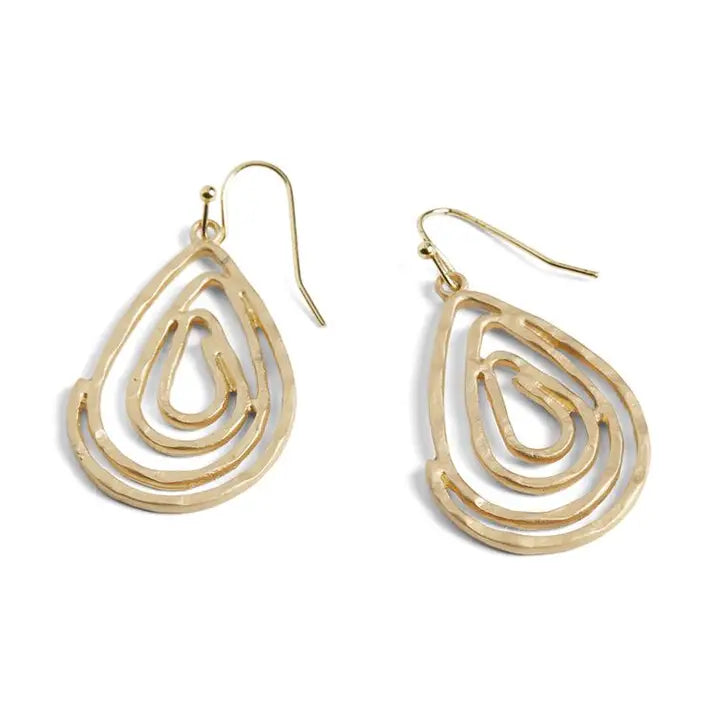 Gold Swirly Teardrops