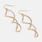 Gold Sleek Twist Earrings