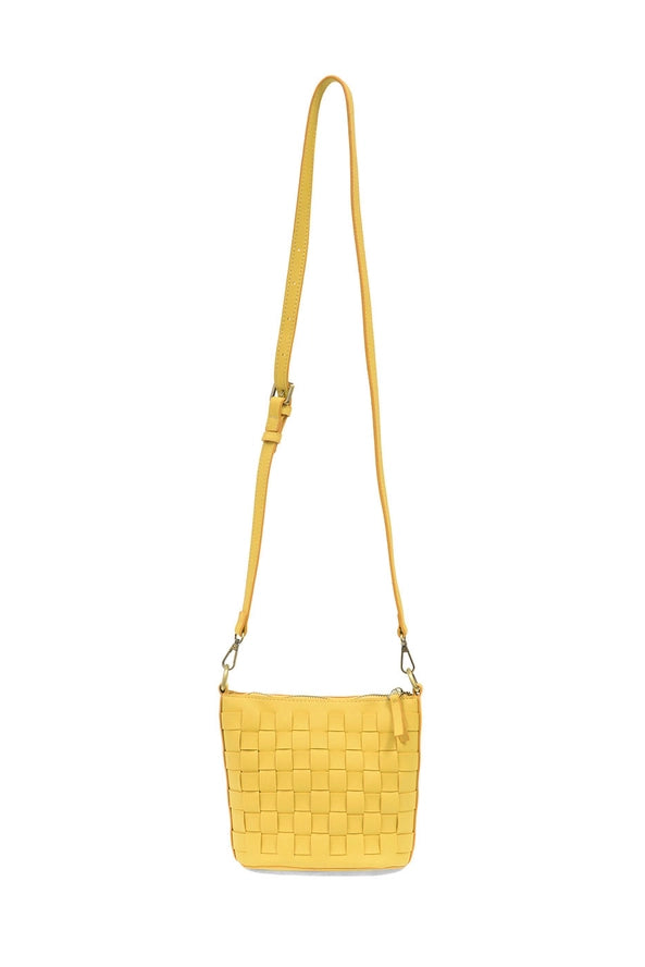 Maci Mustard Woven Crossbody