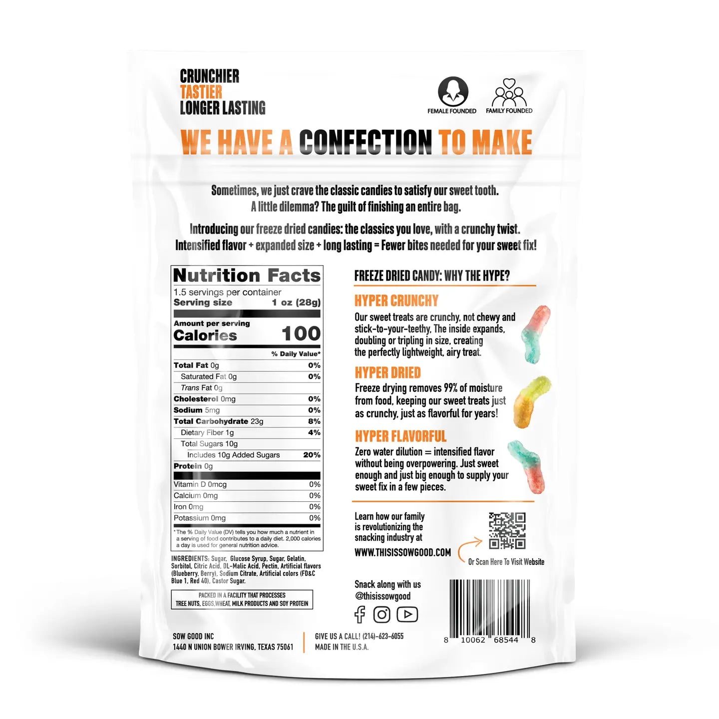 Freeze Dried Sweet Worms