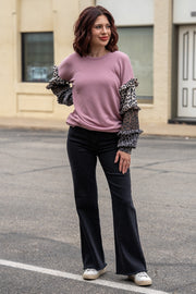 Modern Prowl Mauve Leopard Top