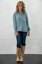 Soft Whispers Blue Grey Sweatshirt