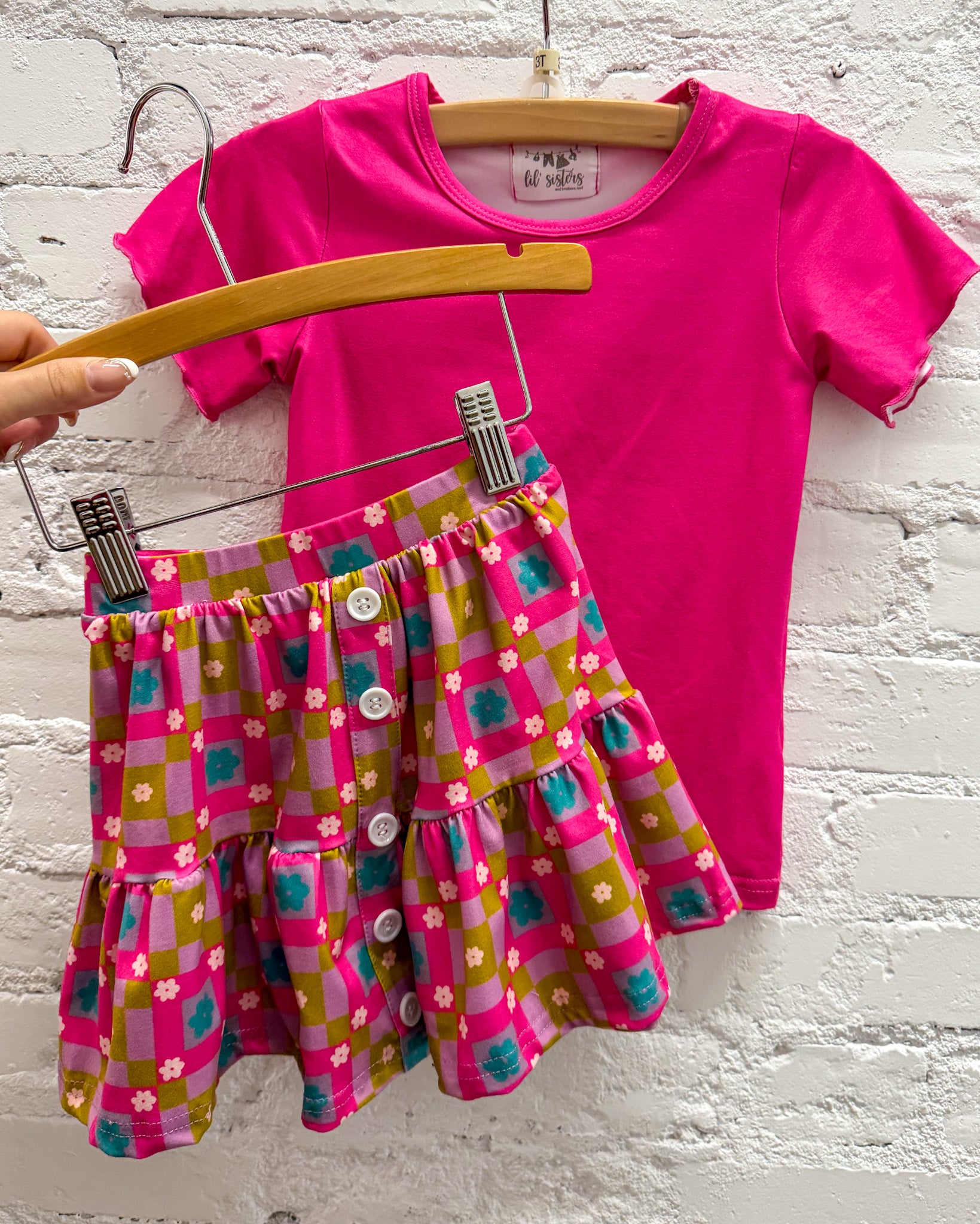 Free To Be Me Flower Skirt Set