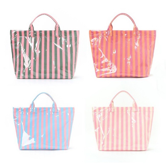 Cabana Stripe Vinyl Tote