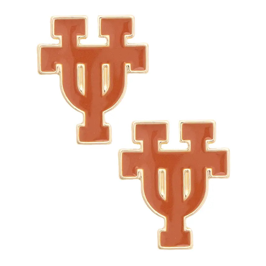 Longhorns Enamel Icon Studs