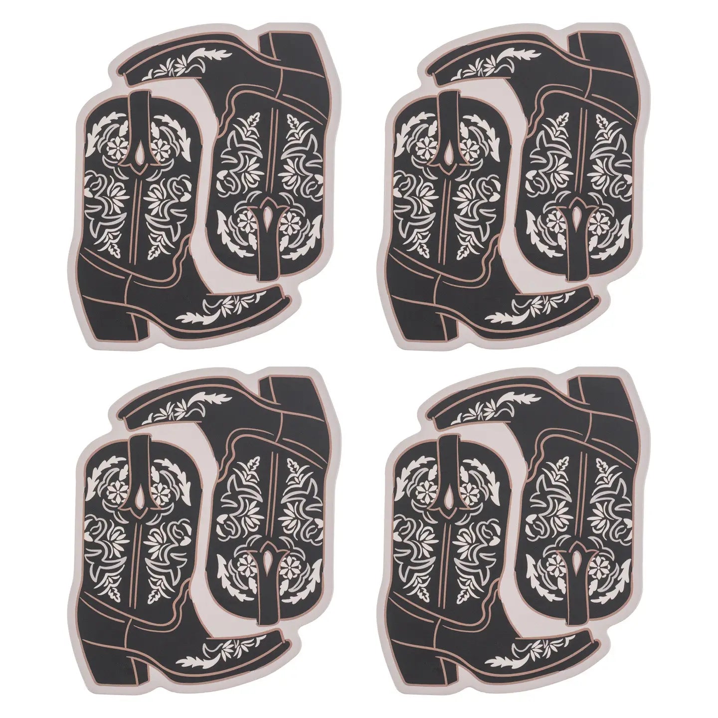 Boots 4pc Coaster Set
