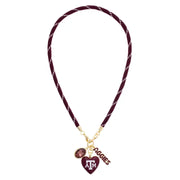 Texas A&M Logo Heart Paracord Necklace
