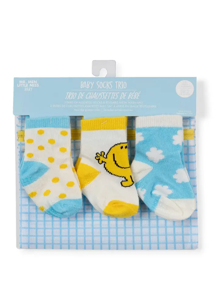 Mr. Happy Baby Sock Trio