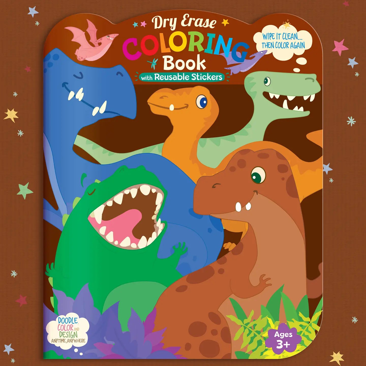 Dinosaur Dry Erase Sticker Coloring Book