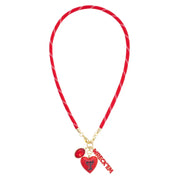 Red Raiders Logo Heart Paracord Necklace