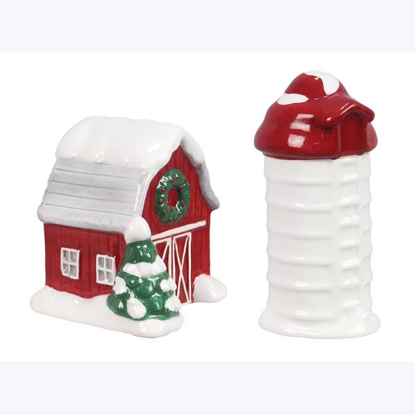 Christmas Barn & Silo S&P Shakers