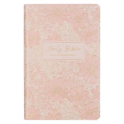 Pink Floral Faux Leather KJV Bible