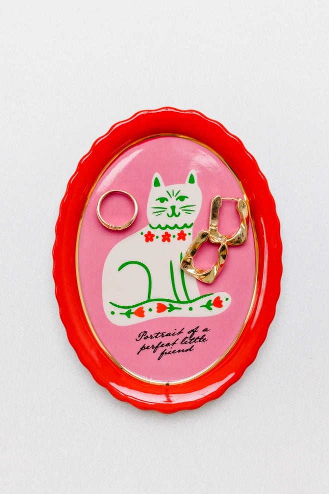 Cat Portrait Trinket Tray