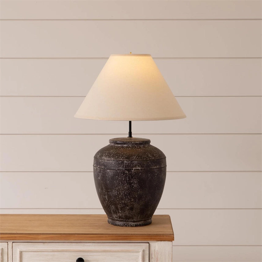 Black Pottery Lamp