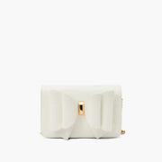Jane White Bow Crossbody