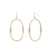Oval Wire-Wrapped Earrings