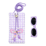 Gingham & Bow Sunglasses & Case
