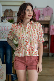 Catharine Floral Smocked Top