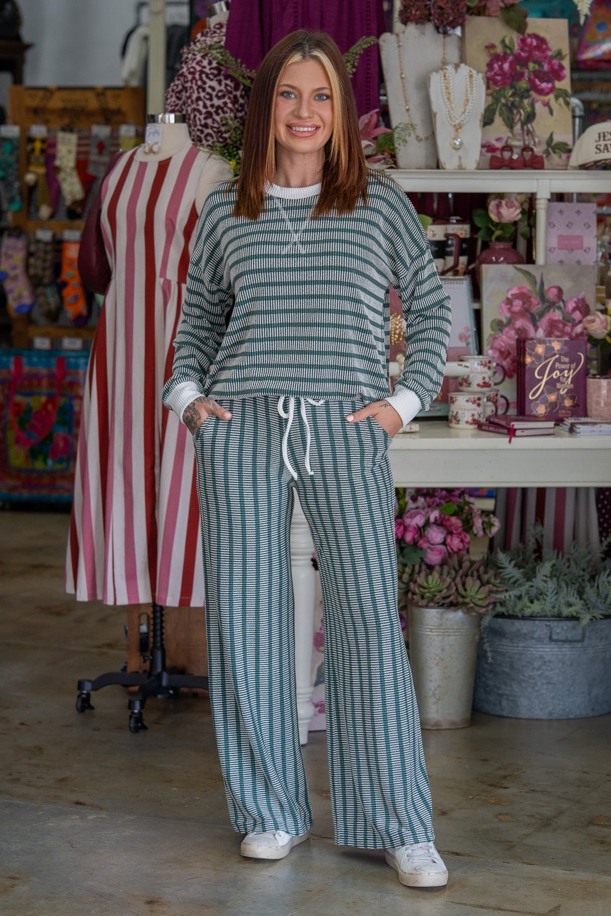 Kelsi Hunter Green Pant Set