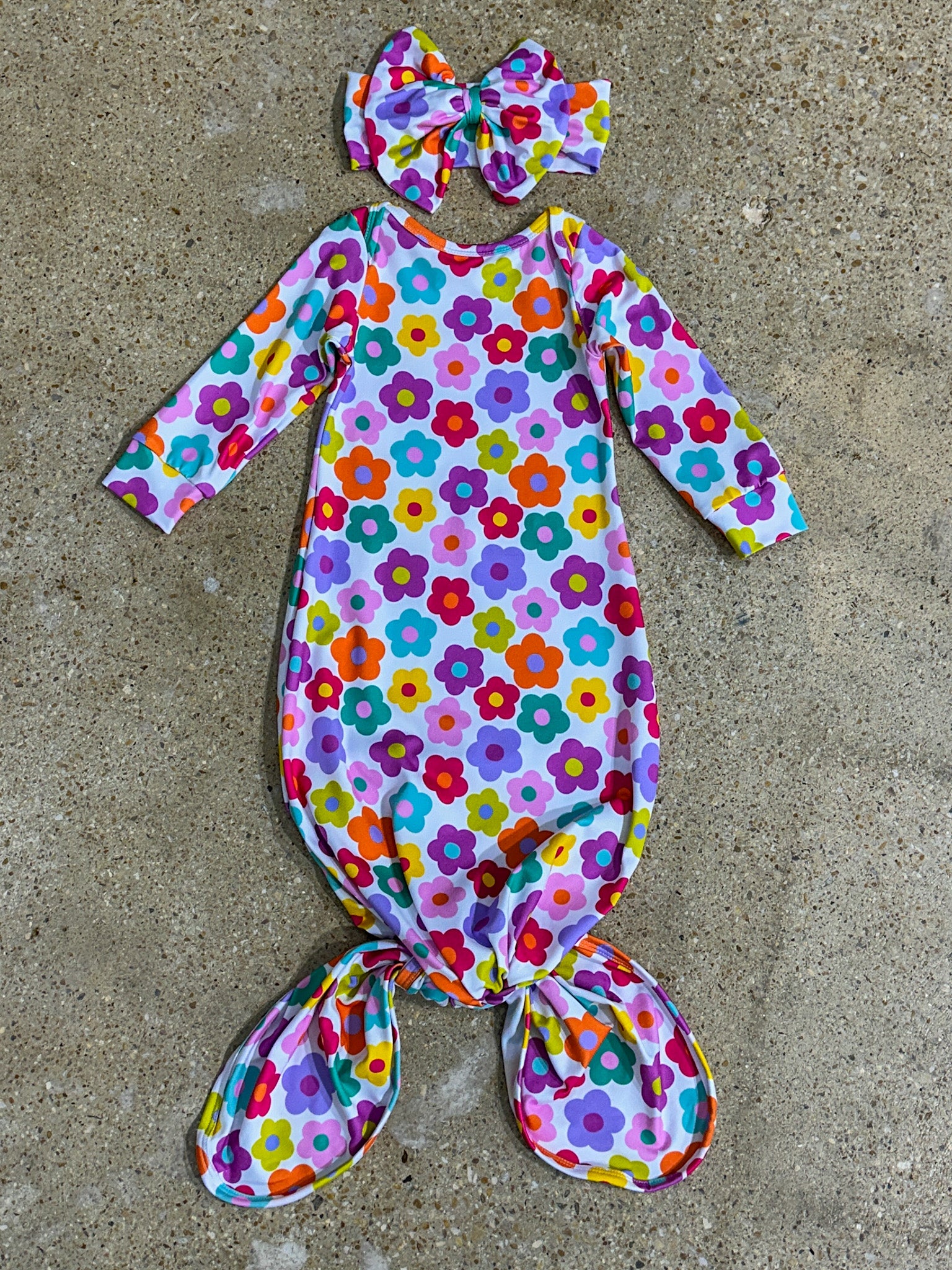 Groovy Bloom Tie Gown