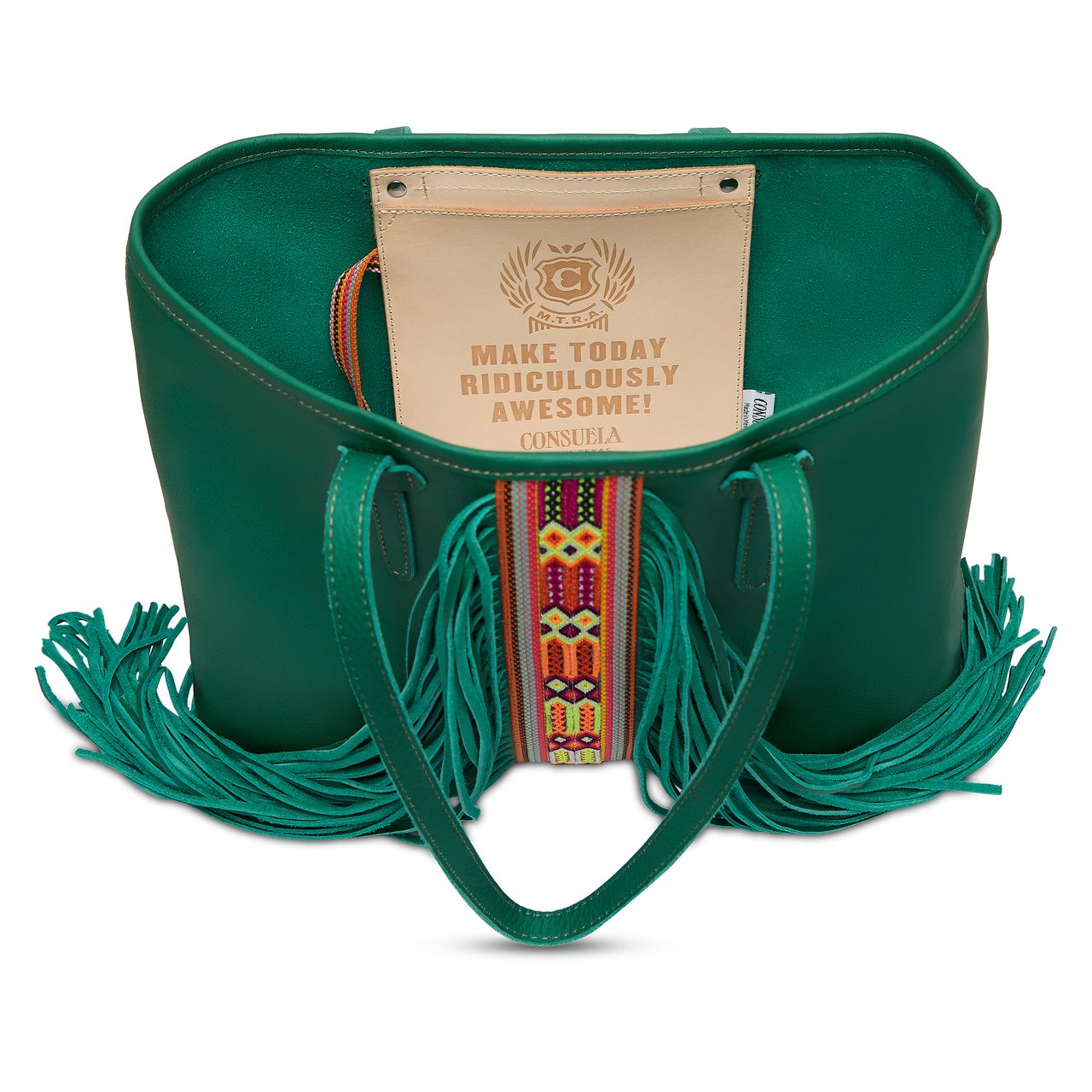 Teal Fringe Breezy Tote