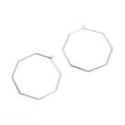 Silver Octagon Hoops