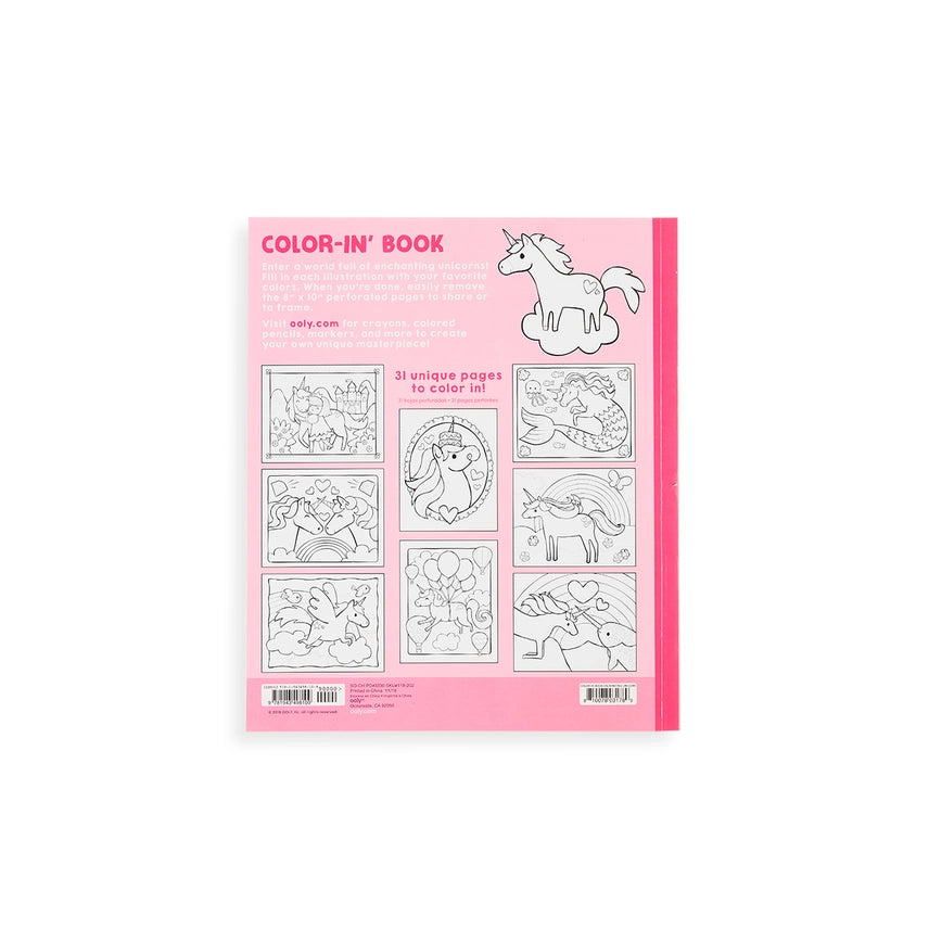 Enchanting Unicorns Color-in' Book