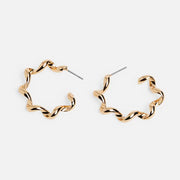 Squiggle Hoops - Gold