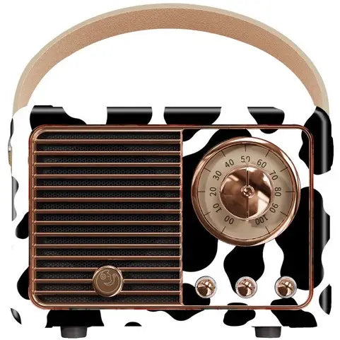 Cow Print Vintage Speaker