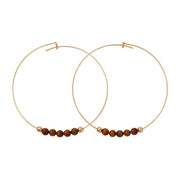 Tiger's Eye 14K Gold Filled Hoops