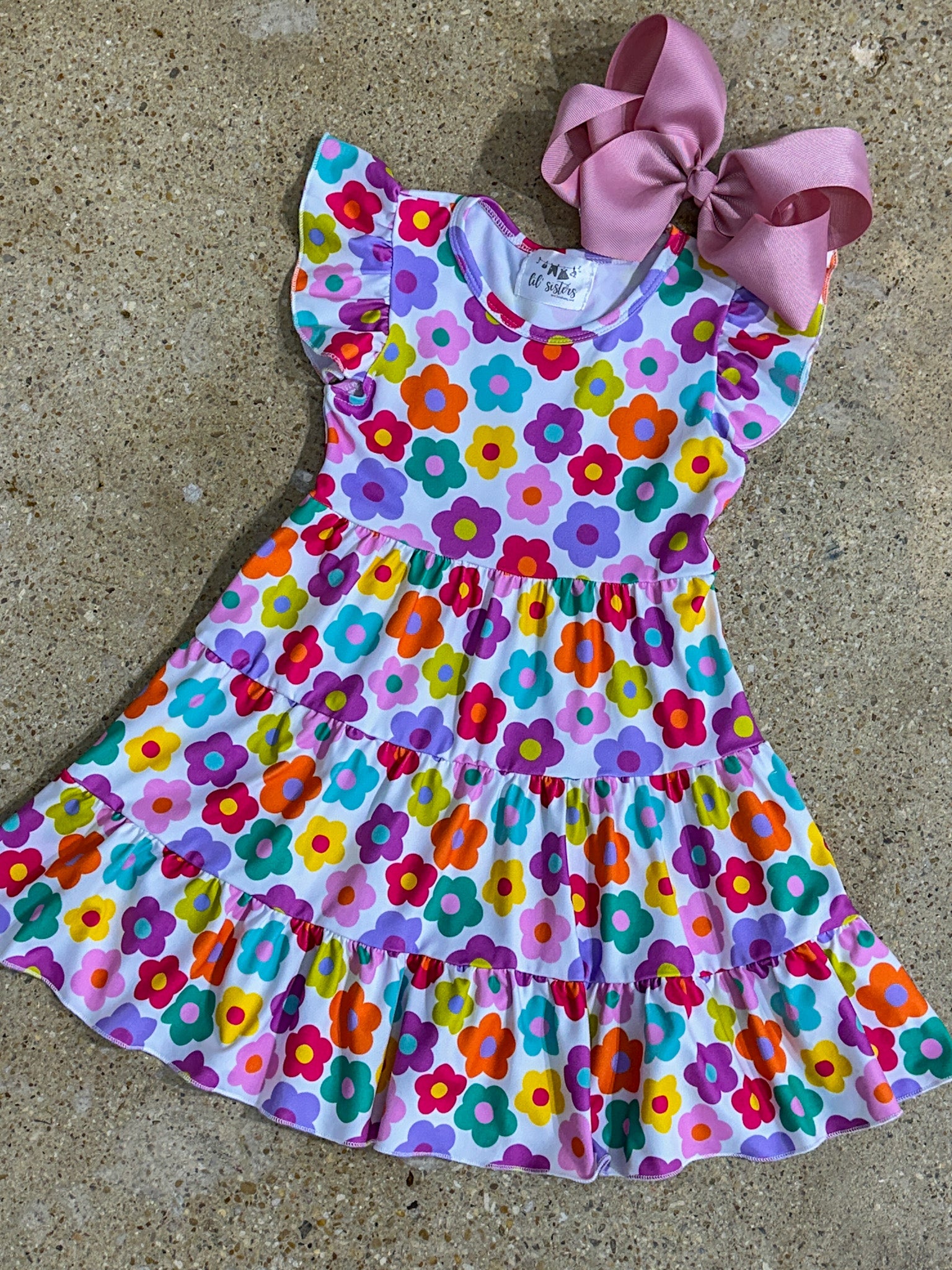 Groovy Bloom Ruffle Dress
