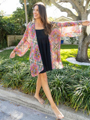 Floral Diamonds Kimono