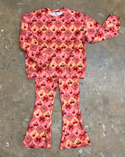 Cherry Sweet Flare Pants Set