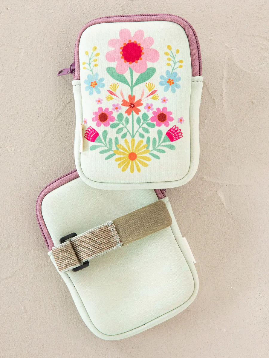 Folk Flower Tumbler Zipper Pouch