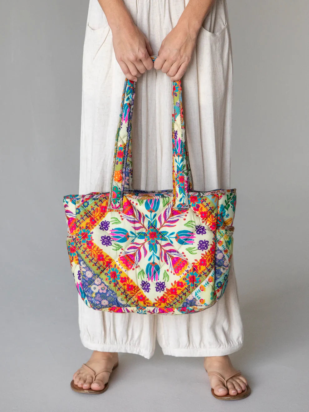 Mandala Reversible Puffy Tote