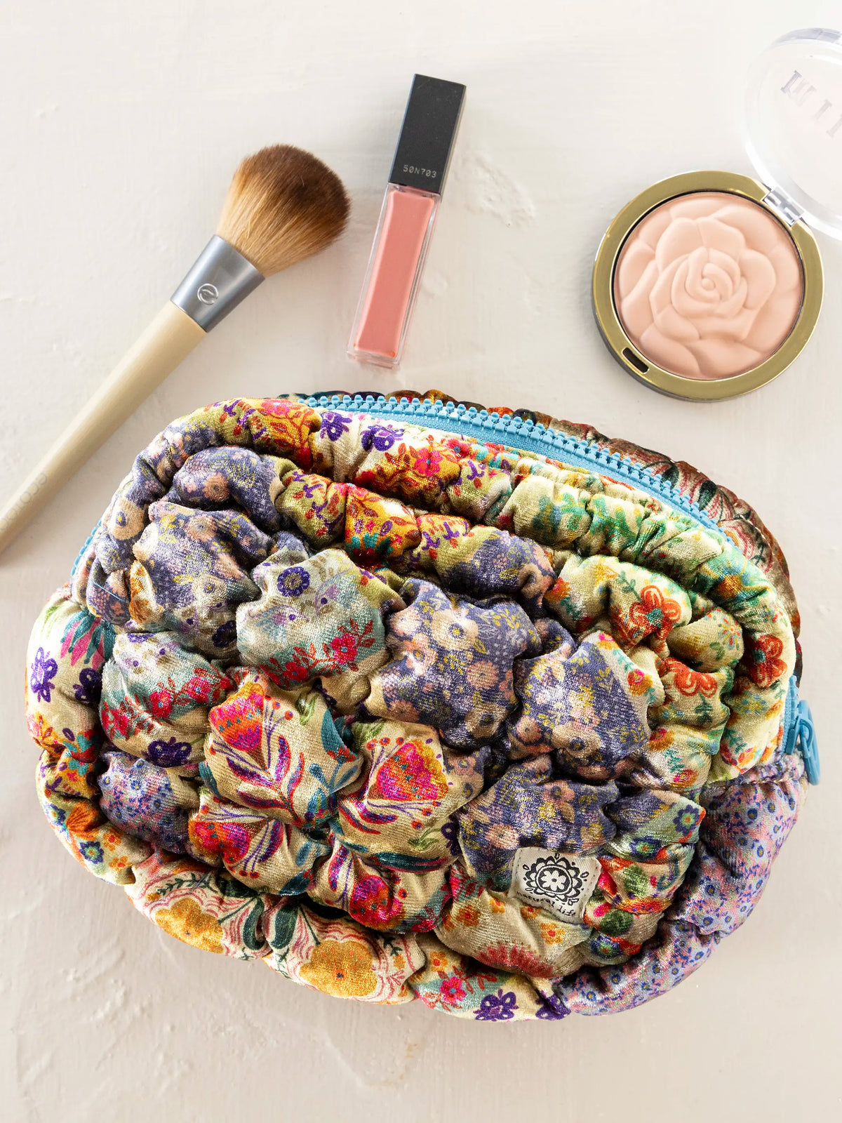 Velvet Puffy Pouch