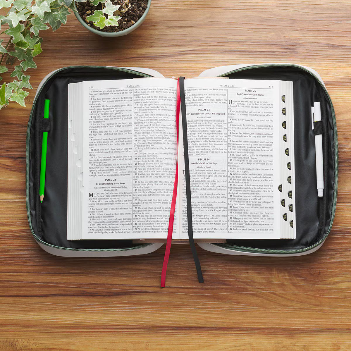 He Restores My Soul Large Bible Cover