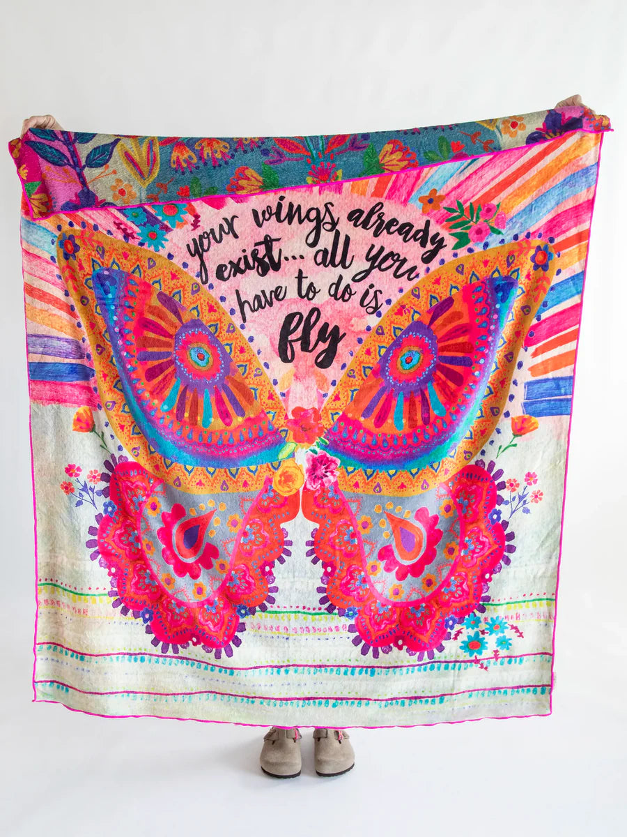 Your Wings Exist Cozy Throw