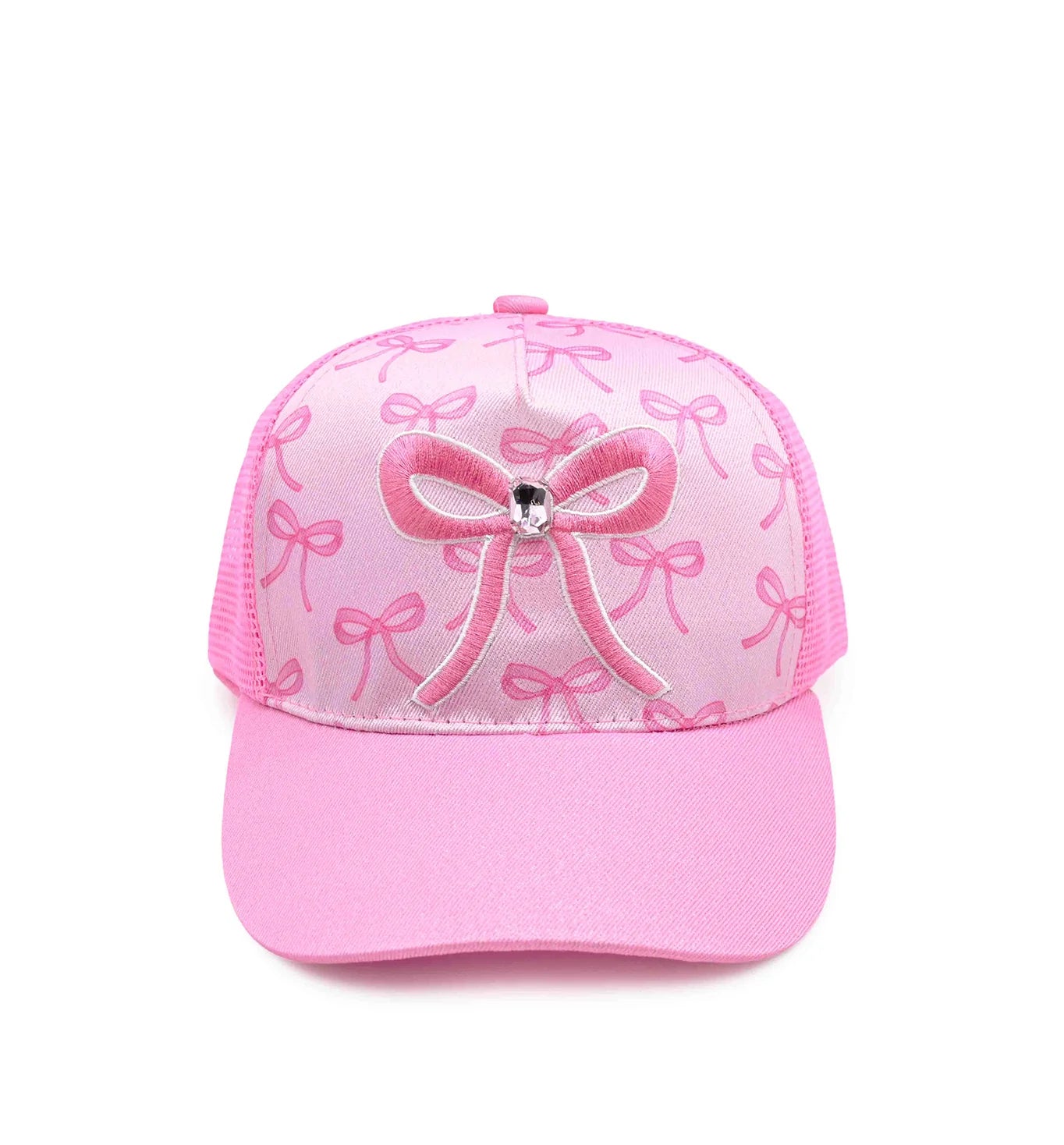 Girls Jeweled Bow Trucker Hat
