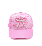 Girls Jeweled Bow Trucker Hat