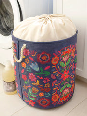 Folk Flower Laundry Hamper